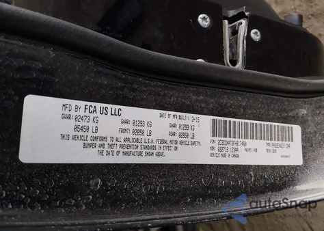 2015 Dodge Charger Police z USA, uszkodzony, nr VIN 2C3CDXAT3FH817460